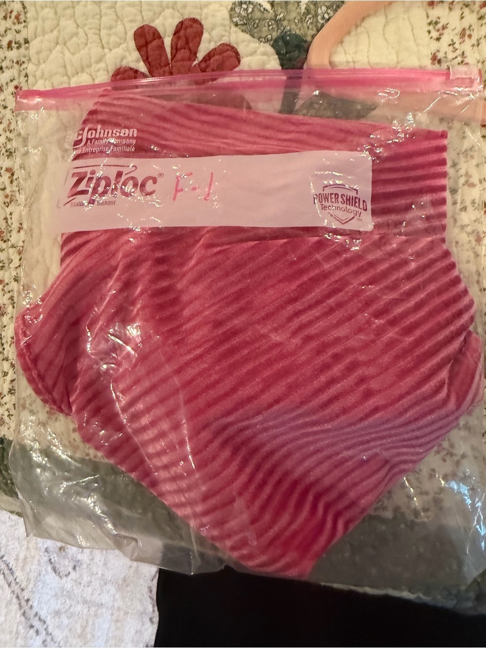 Colsie Hot Pink Ribbed Velvet Slip - Picture 4 of 4